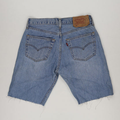Levi's 501 Cut-Off Denim Shorts Light Blue W31 L30 Cotton Vintage