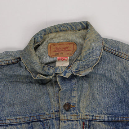 Levi's Vintage Blue Denim Trucker Jacket Large Cotton 63cm Pit to Pit 68cm Collar to Hem 61cm Sleeve Length