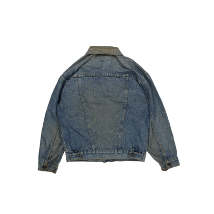 Levi's Vintage Blue Denim Trucker Jacket Large Cotton 63cm Pit to Pit 68cm Collar to Hem 61cm Sleeve Length