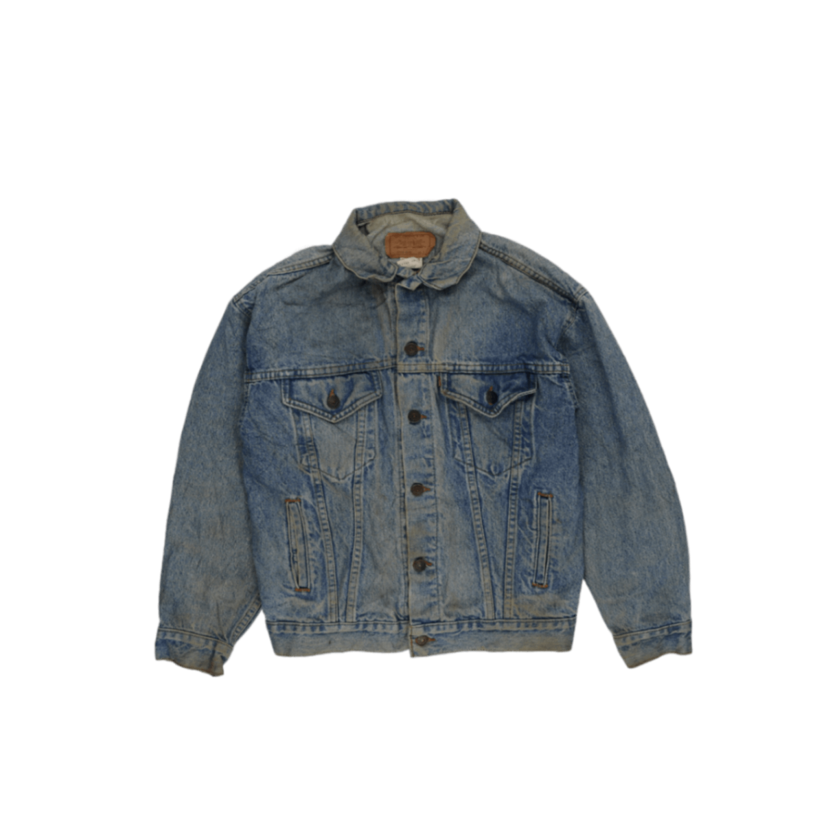 Levi's Vintage Blue Denim Trucker Jacket Large Cotton 63cm Pit to Pit 68cm Collar to Hem 61cm Sleeve Length