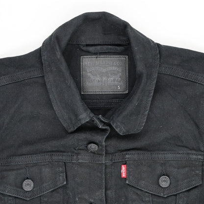 Levi's Black Denim Trucker Jacket Small Vintage Cotton