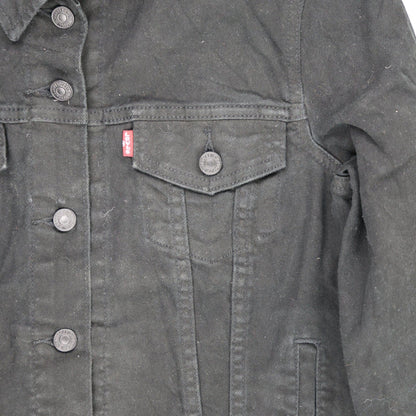 Levi's Black Denim Trucker Jacket Small Vintage Cotton