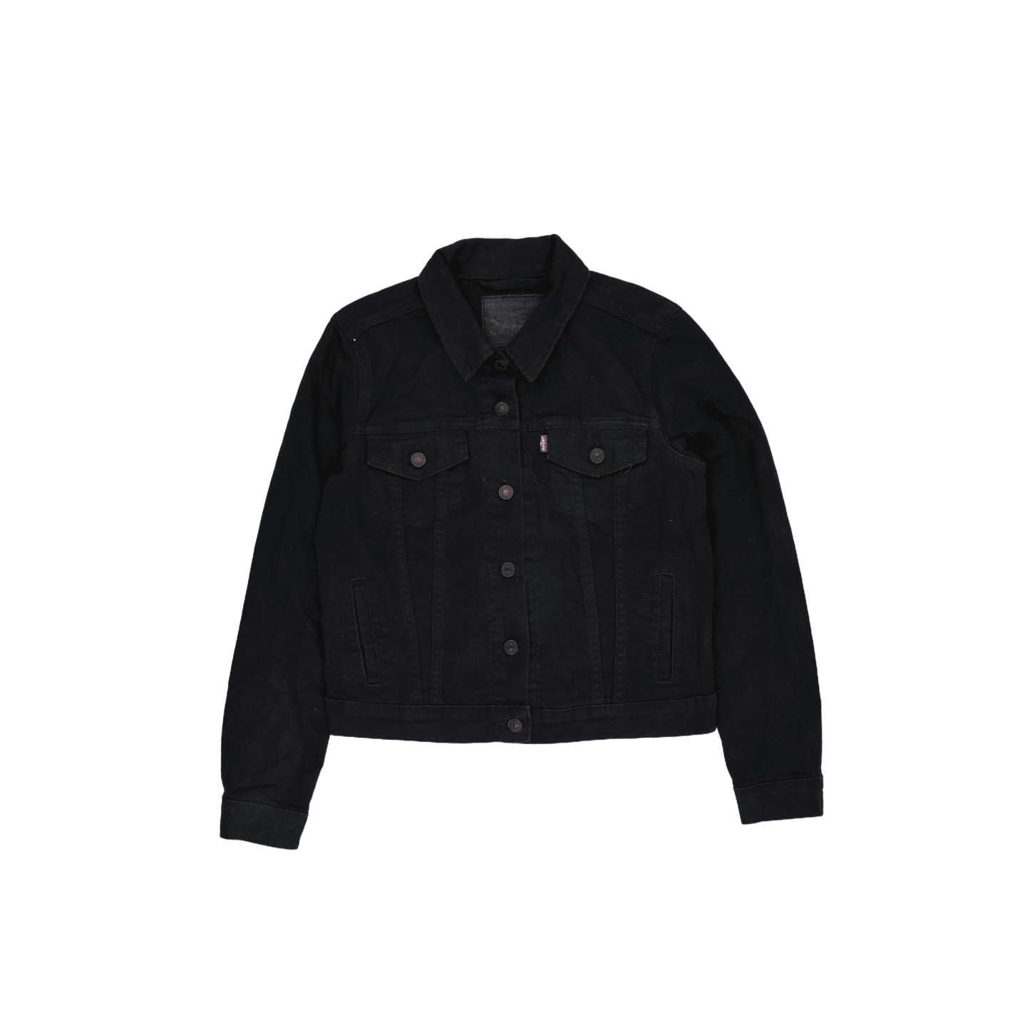 Levi's Black Denim Trucker Jacket Small Vintage Cotton