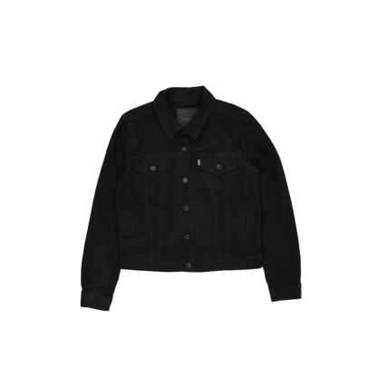 Levi's Black Denim Trucker Jacket Small Vintage Cotton