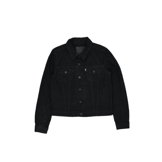 Levi's Black Denim Trucker Jacket Small Vintage Cotton