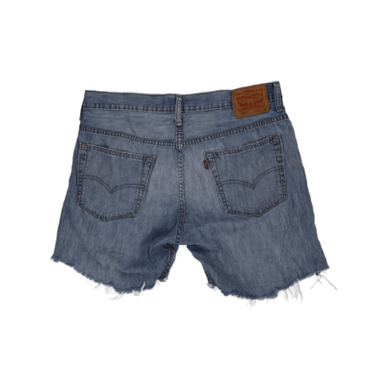 Levi's 569 Distressed Light Blue Denim Shorts W33 L32 Cotton Vintage