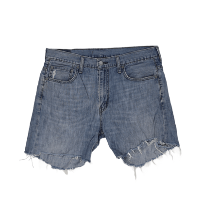 Levi's 569 Distressed Light Blue Denim Shorts W33 L32 Cotton Vintage
