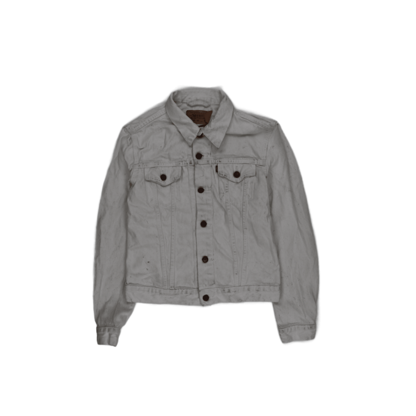 Levi's White Denim Trucker Jacket Size M Vintage Cotton