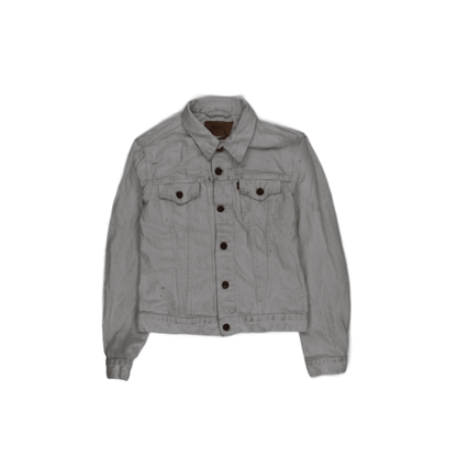 Levi's White Denim Trucker Jacket Size M Vintage Cotton
