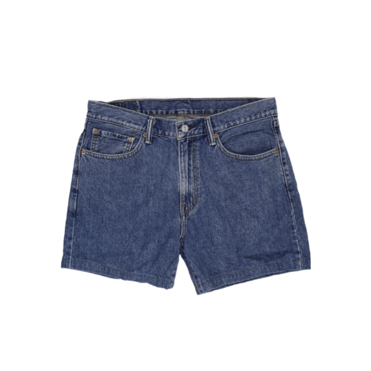 Levi's 505 Vintage Blue Denim Shorts W34 L Cotton Pre-loved