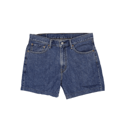 Levi's 505 Vintage Blue Denim Shorts W34 L Cotton Pre-loved