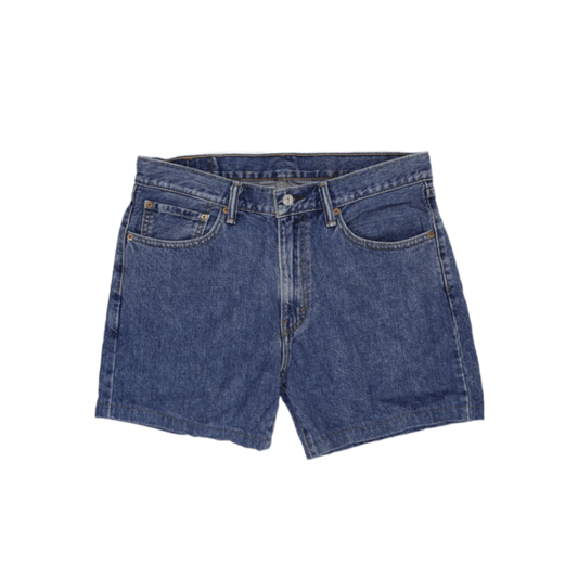 Levi's 505 Vintage Blue Denim Shorts W34 L Cotton Pre-loved