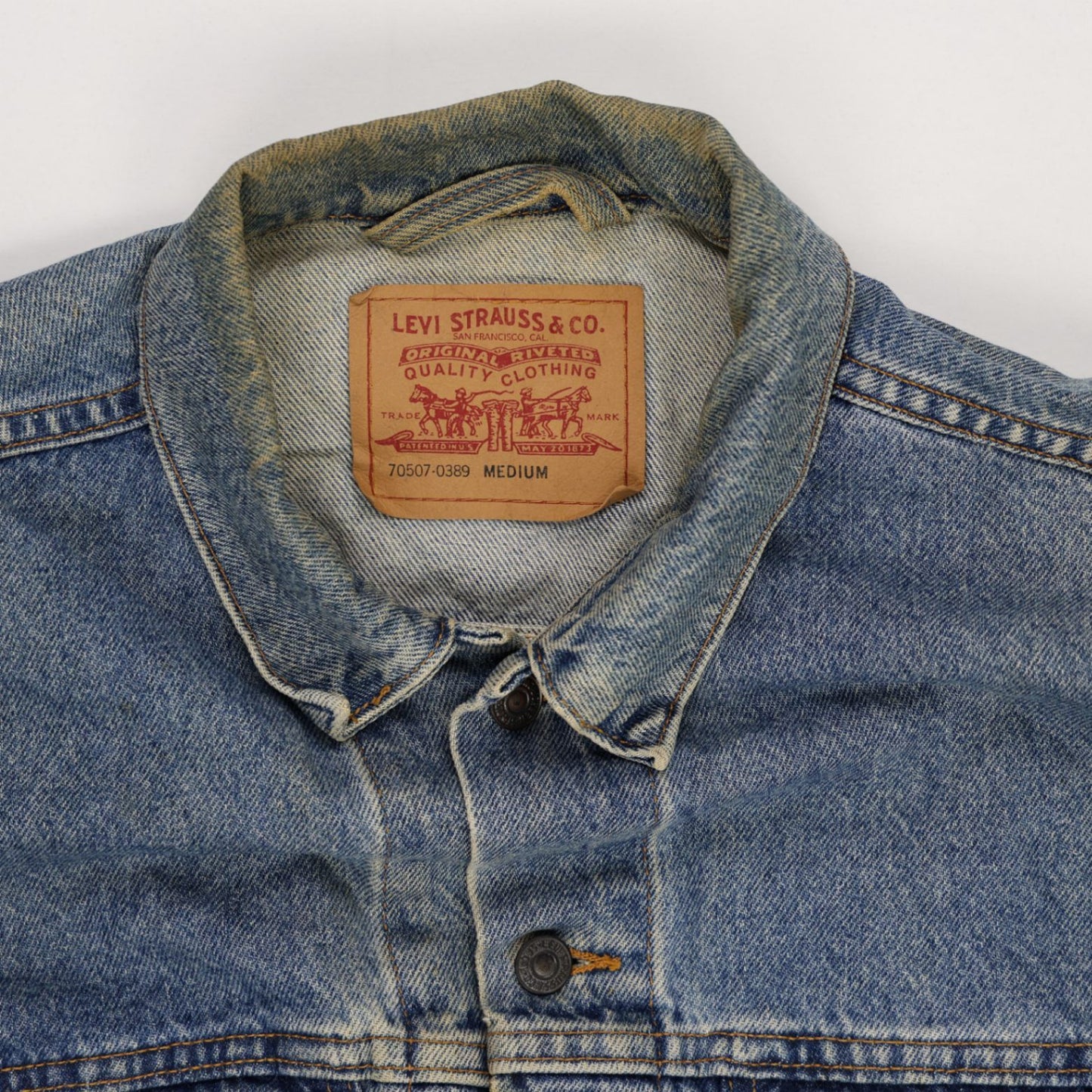 Levi's Vintage 70507 Trucker Jacket Medium Blue Cotton Denim Men