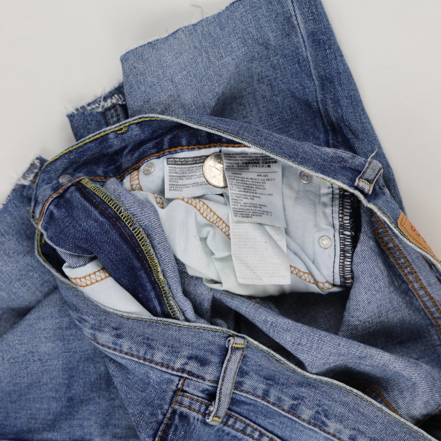 Levi's 505 Vintage Blue Denim Shorts W31 Cotton Cut-Offs