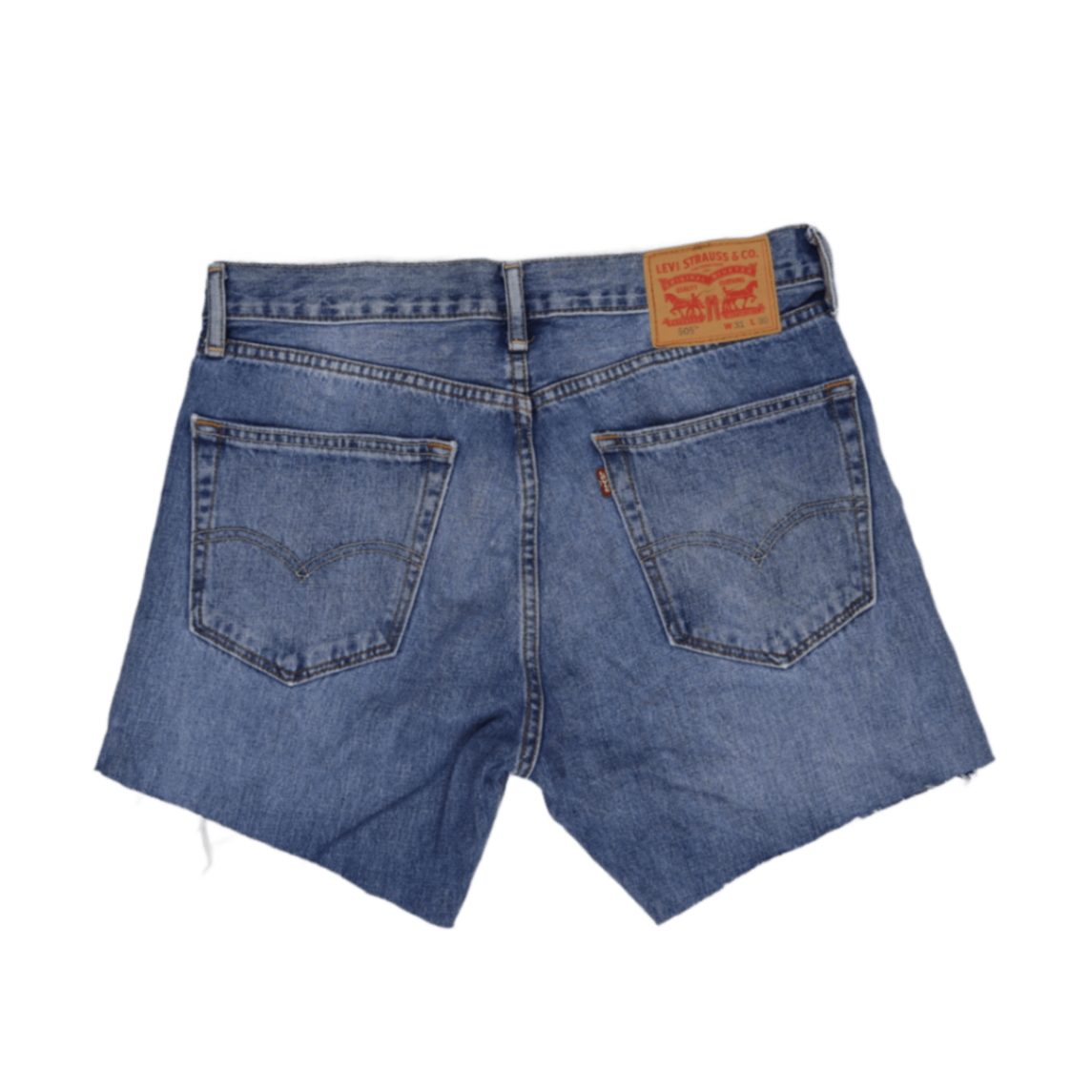 Levi's 505 Vintage Blue Denim Shorts W31 Cotton Cut-Offs