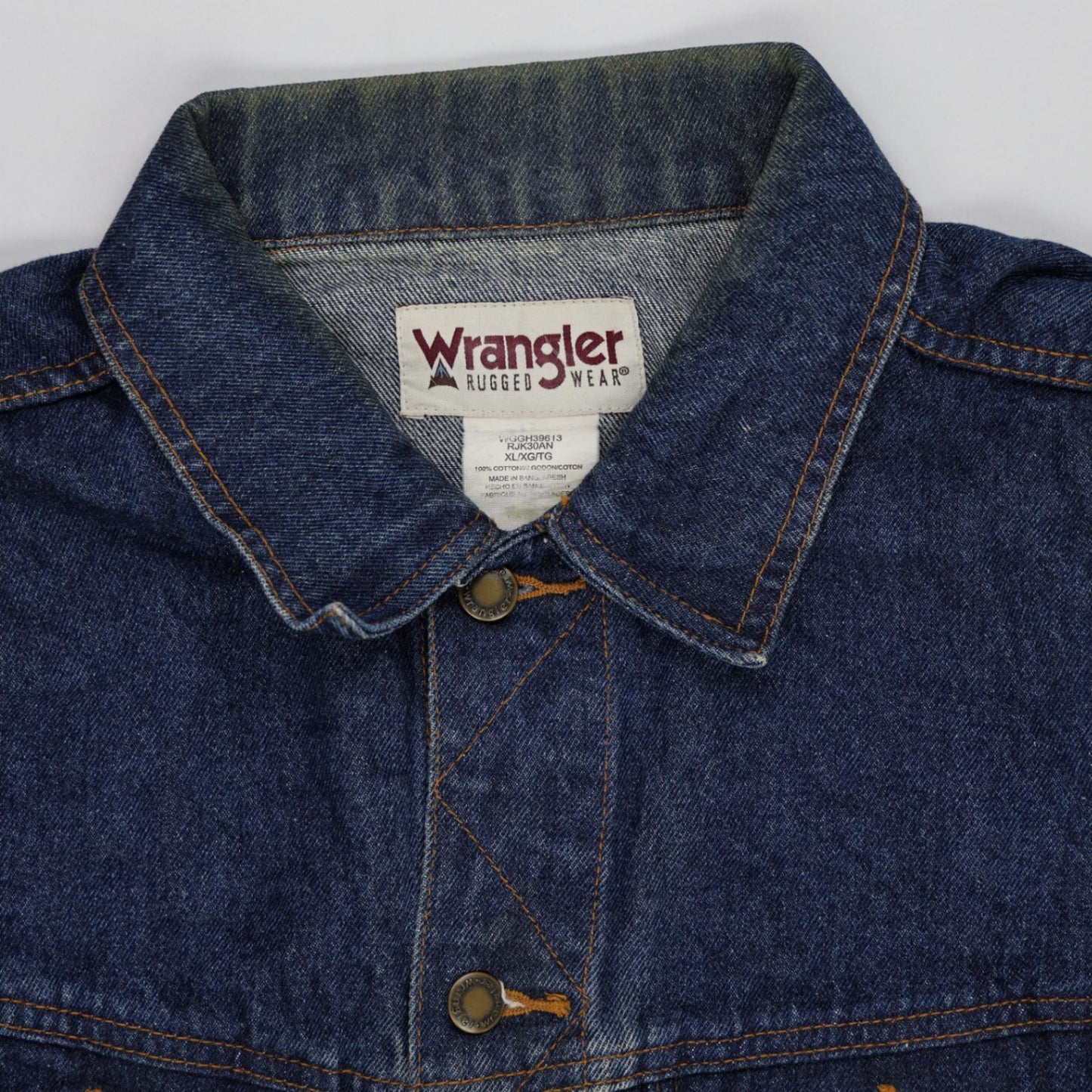 Wrangler Vintage Denim Trucker Jacket Blue XL 100% Cotton Men's Clothing