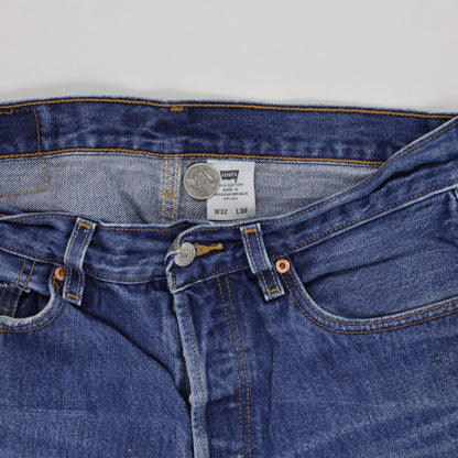 Levi's 501 Vintage Men's Denim Shorts Blue W32 L30 100% Cotton Cut-Off