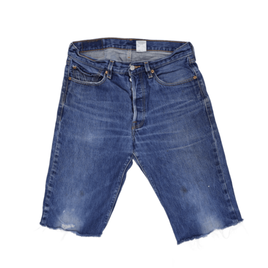 Levi's 501 Vintage Men's Denim Shorts Blue W32 L30 100% Cotton Cut-Off
