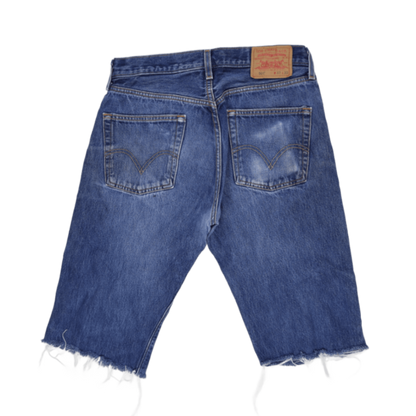 Levi's 501 Vintage Men's Denim Shorts Blue W32 L30 100% Cotton Cut-Off