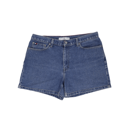 Tommy Hilfiger Vintage Blue Denim Shorts Womens W32 10 Inch Cotton