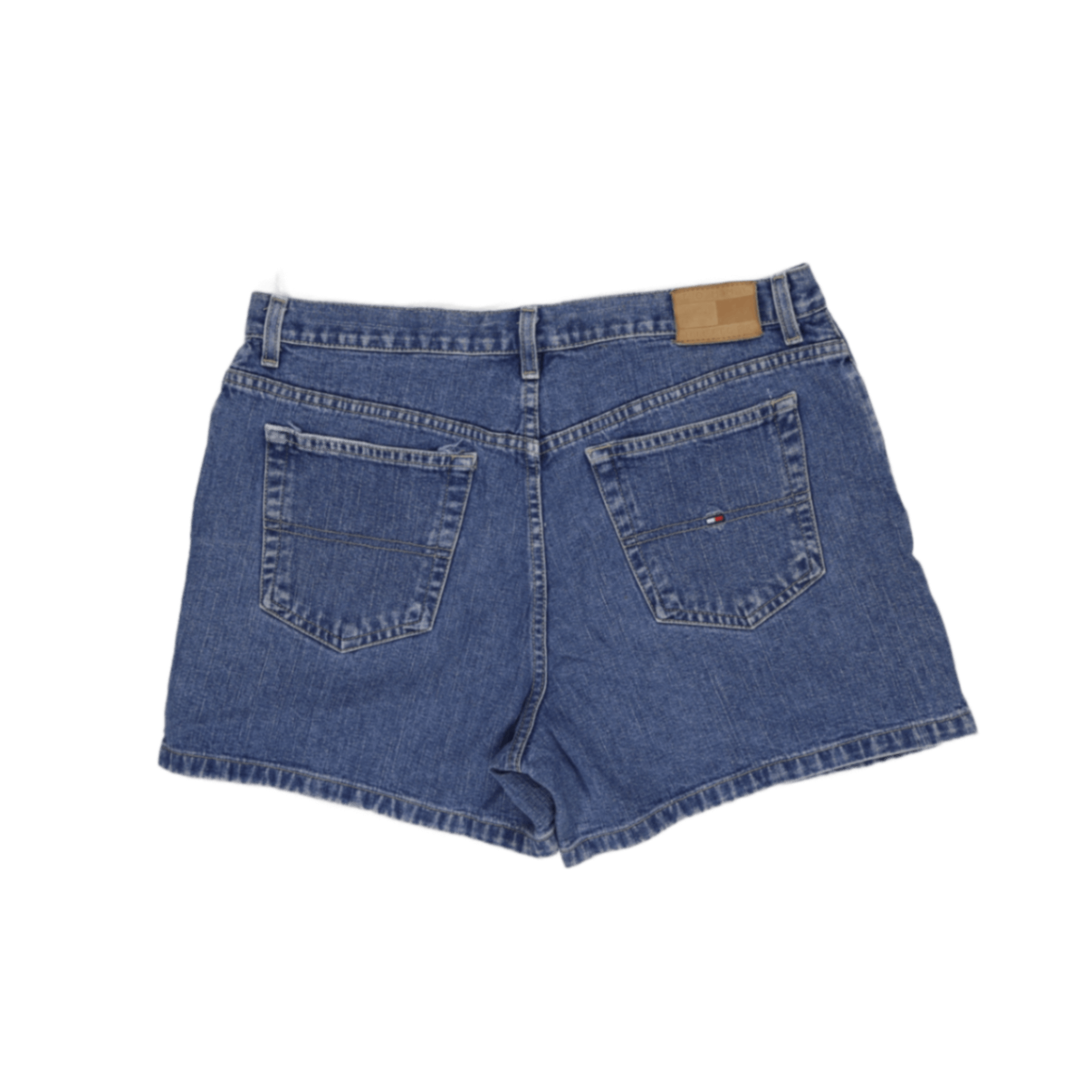 Tommy Hilfiger Vintage Blue Denim Shorts Womens W32 10 Inch Cotton