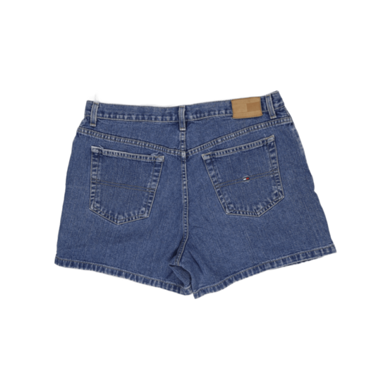 Tommy Hilfiger Vintage Blue Denim Shorts Womens W32 10 Inch Cotton