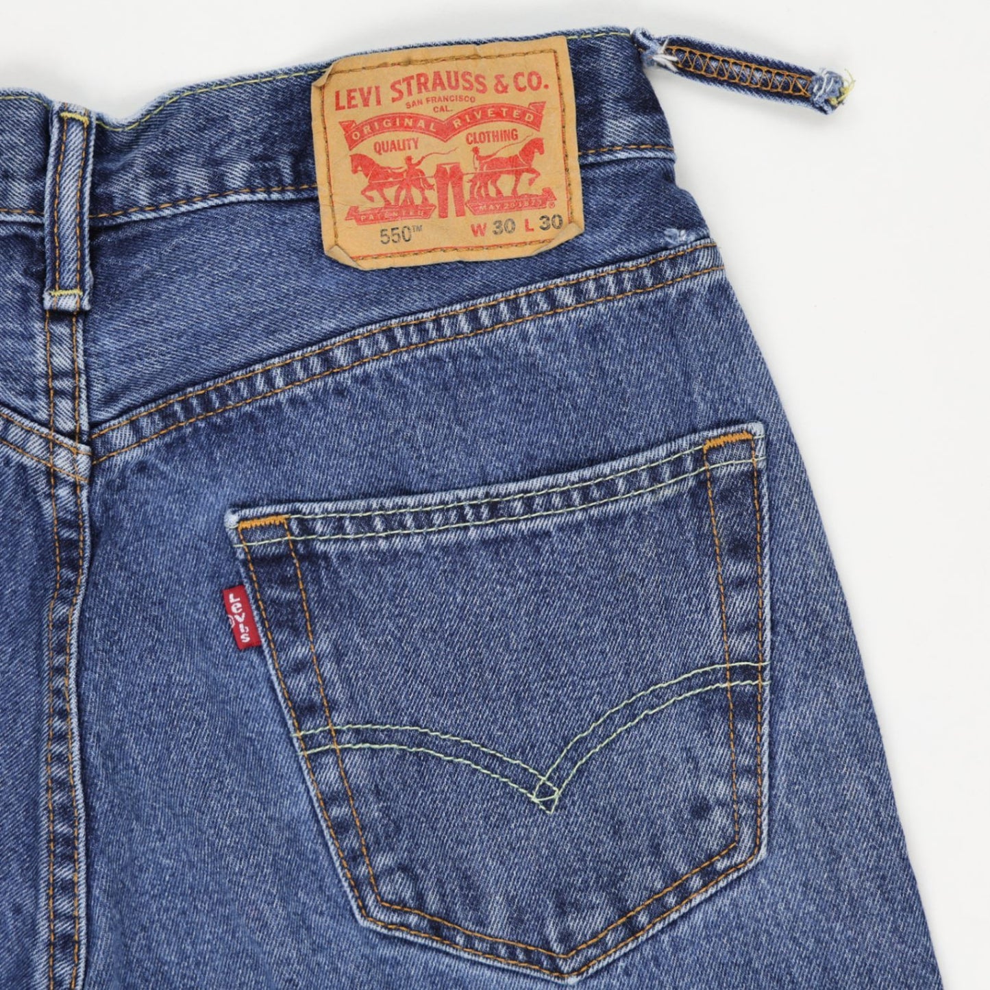 Levi's 550 Vintage Denim Shorts Blue W30 Cotton Preloved