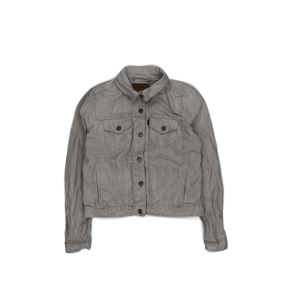 Levi's White Denim Trucker Jacket Large Cotton Vintage