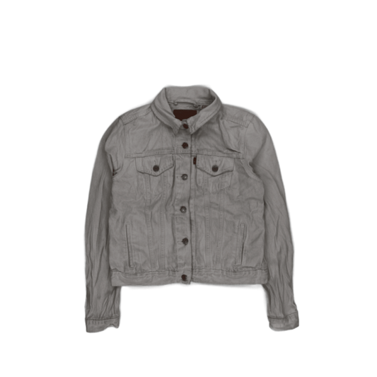 Levi's White Denim Trucker Jacket Large Cotton Vintage