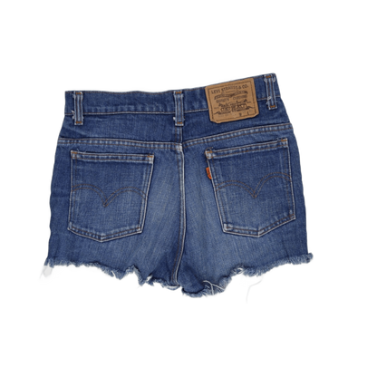 Levi's Vintage High Waisted Blue Denim Cut Off Shorts W31 Cotton