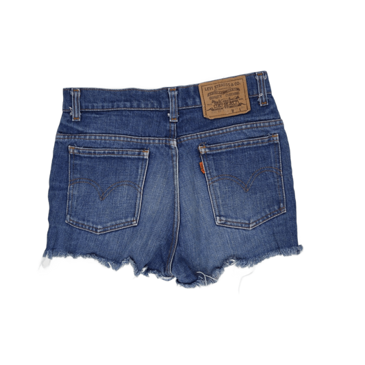 Levi's Vintage High Waisted Blue Denim Cut Off Shorts W31 Cotton