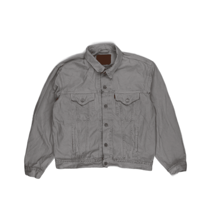 Levi's Strauss & Co Vintage White Denim Trucker Jacket Size Large Cotton