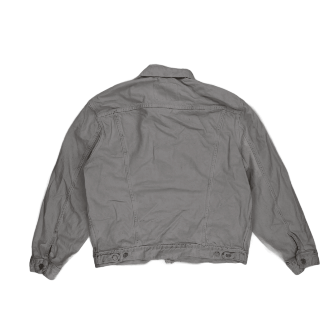 Levi's Strauss & Co Vintage White Denim Trucker Jacket Size Large Cotton