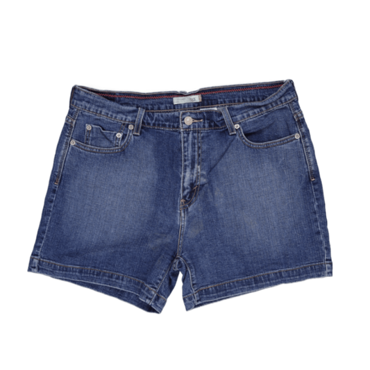 Levi's 515 Vintage Blue Denim Shorts Women Size 31 Cotton Denim 7 Inch Inseam