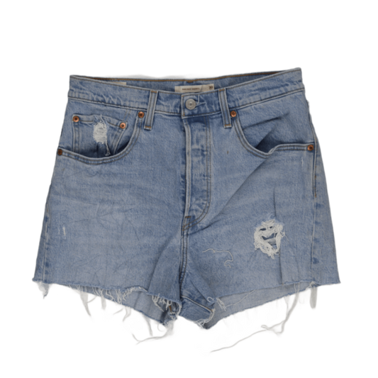 Levi's Vintage Light Blue High-Waisted Denim Shorts Size 30 UK 12 100% Cotton