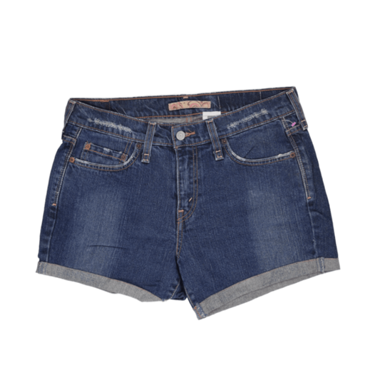 Levi's Women's Vintage Blue Rolled Cuff Shorts Size 10 9 Inch Inseam Cotton