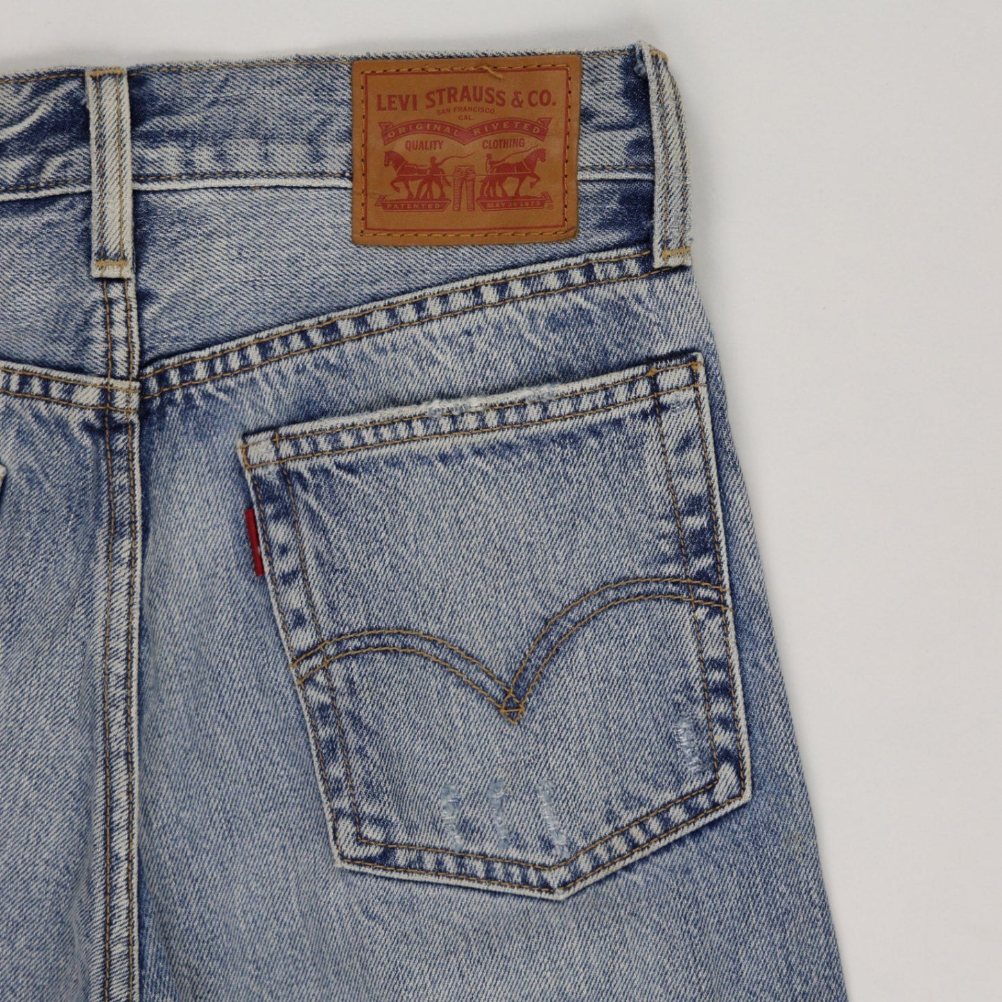 Levi's Vintage Blue Denim Shorts W30 Casual Cotton High Waisted Distressed