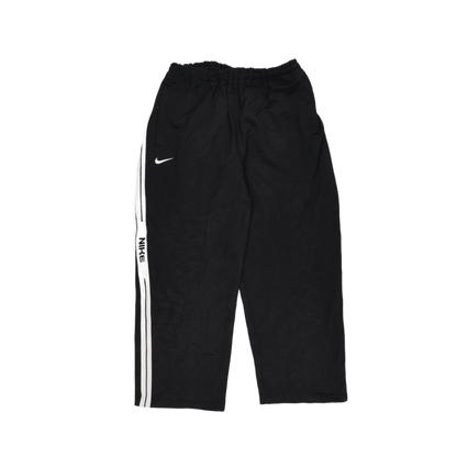 Nike Black Track Pants Medium Polyester Vintage Men's Trousers 74 cm Inseam 41 cm Waist Very Good Condition