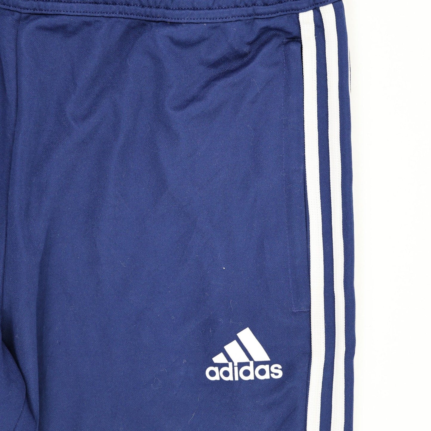 adidas Navy Blue Track Pants Large 76 cm Inseam 91 cm Waist Polyester