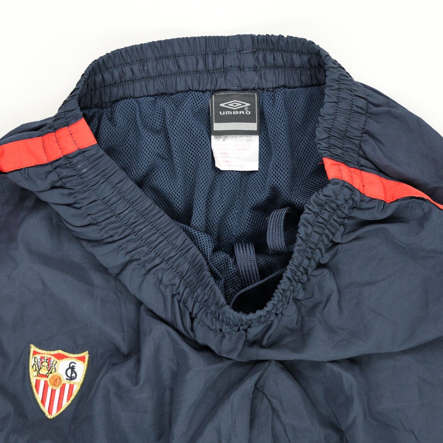 Umbro Sevilla FC Navy Track Pants Large Polyester Vintage Men's Trousers