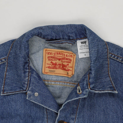 Levi's Vintage Mens Trucker Jacket Blue Size Small 100% Cotton Model 70507