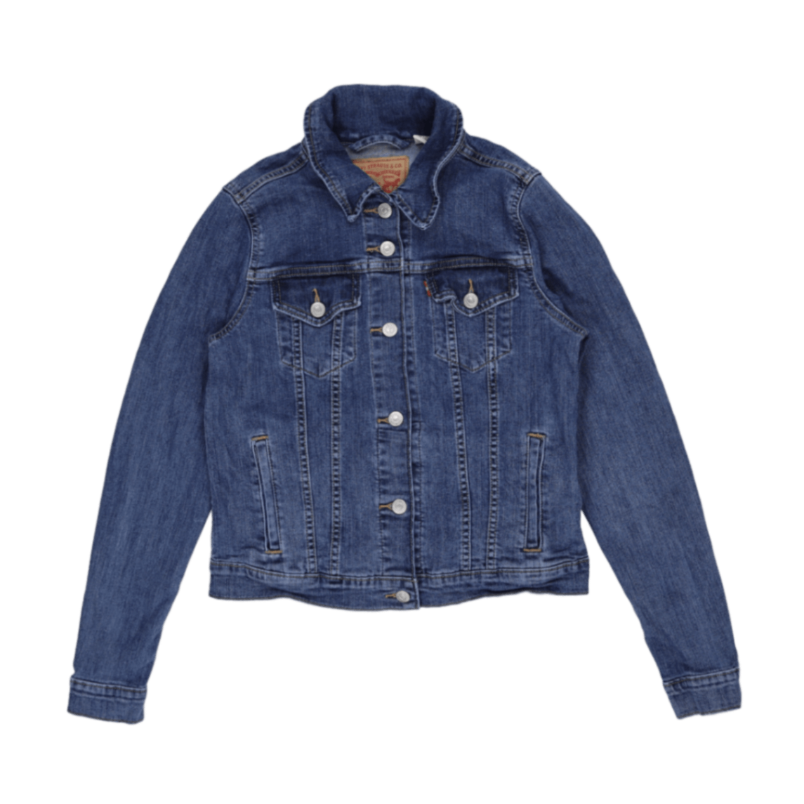 Levi's Vintage Blue Denim Trucker Jacket Size Medium Cotton Denim