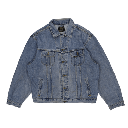 LEE Vintage Light Blue Denim Jacket for Men Size Large Cotton