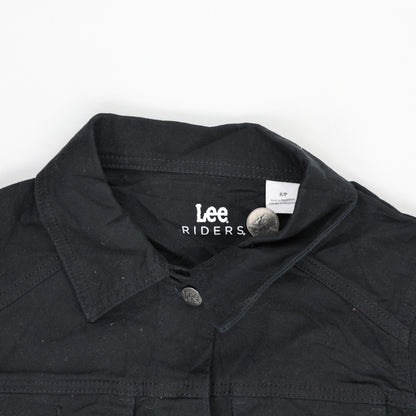 Lee Riders Women's Black Denim Jacket Size Small 100 Percent Cotton Collared