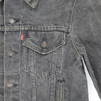 Levi's Black Vintage Denim Trucker Jacket Medium Cotton Collared