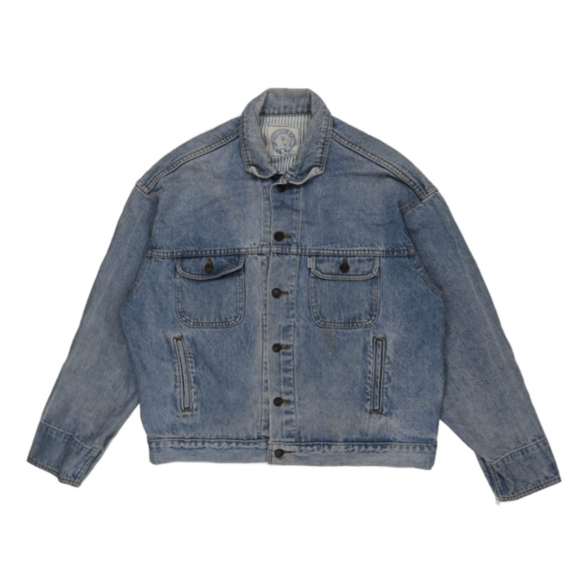Levi Strauss & Co Vintage Blue Denim Jacket Men's Size L Cotton Collared