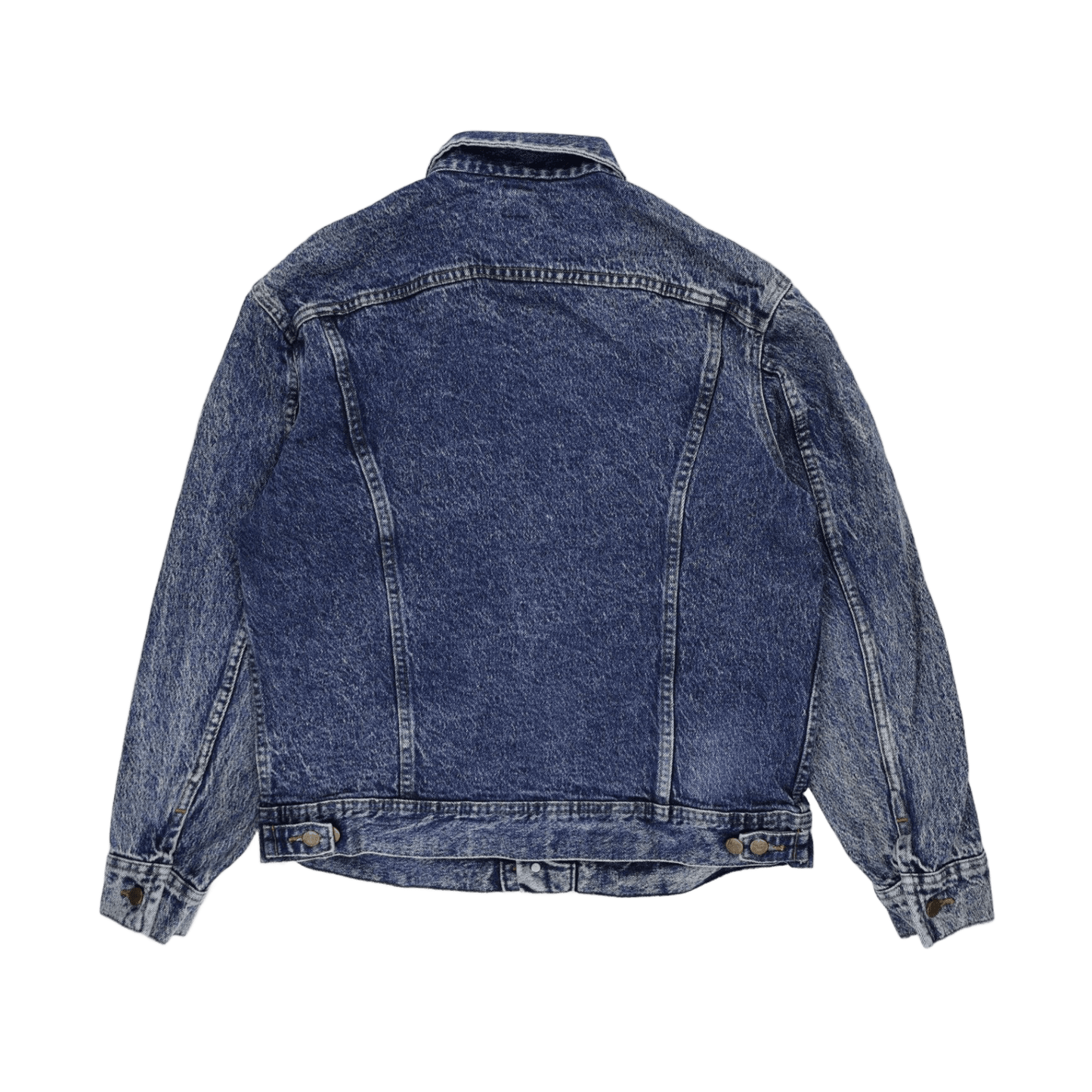 Lee Vintage Acid Wash Denim Jacket Blue Medium Cotton Denim Collared