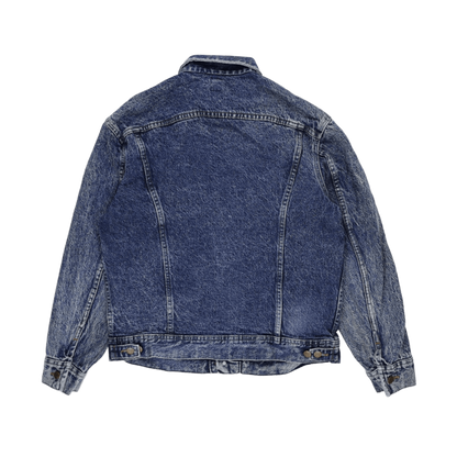 Lee Vintage Acid Wash Denim Jacket Blue Medium Cotton Denim Collared