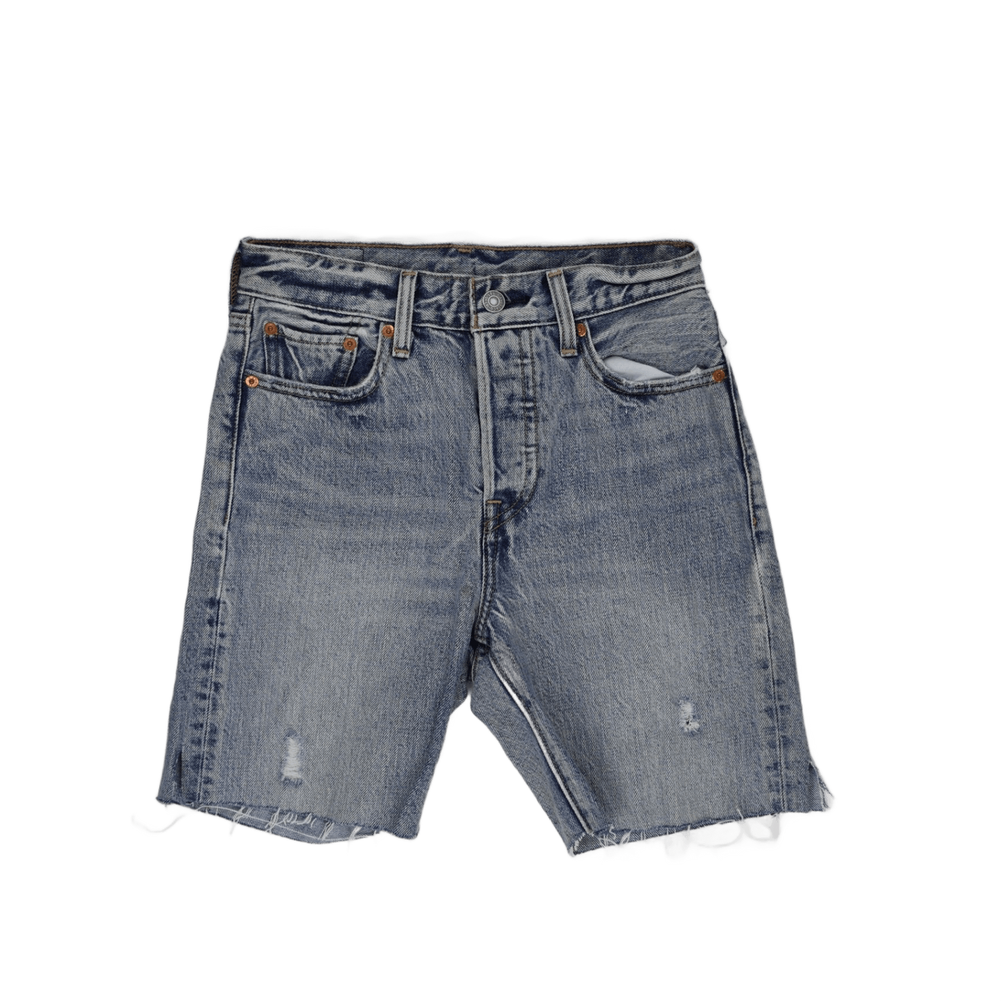 Levi's Vintage Blue Denim Shorts W30 Casual Cotton High Waisted Distressed