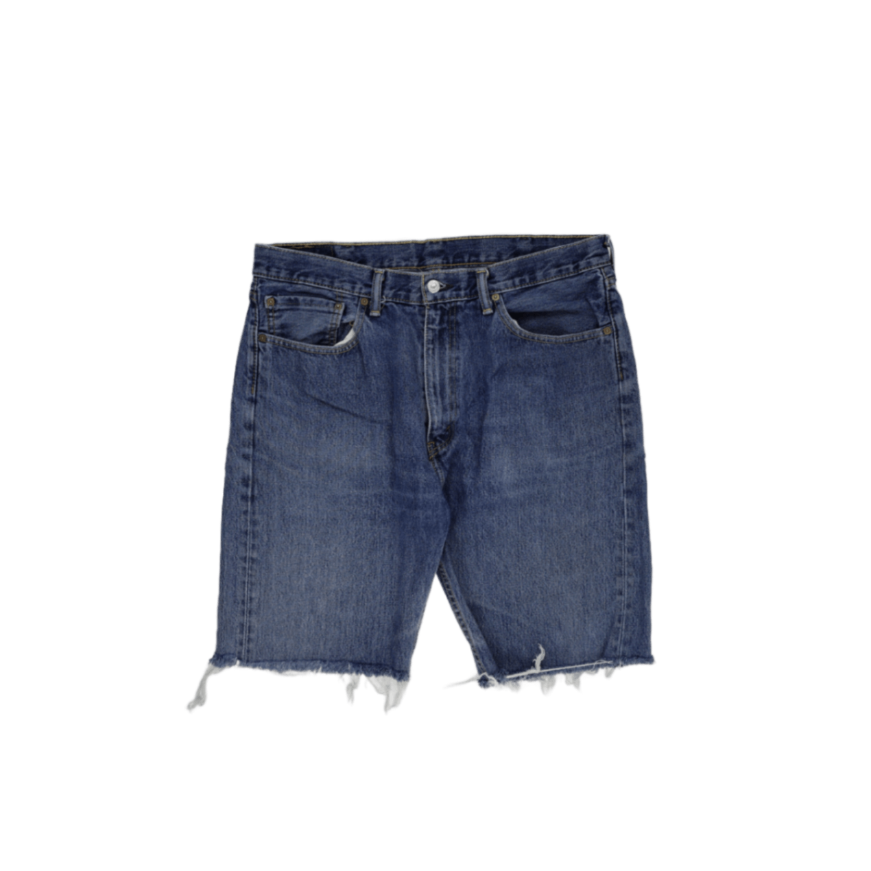 Levi's 505 Vintage Blue Denim Shorts for Men W38 L32 Cotton